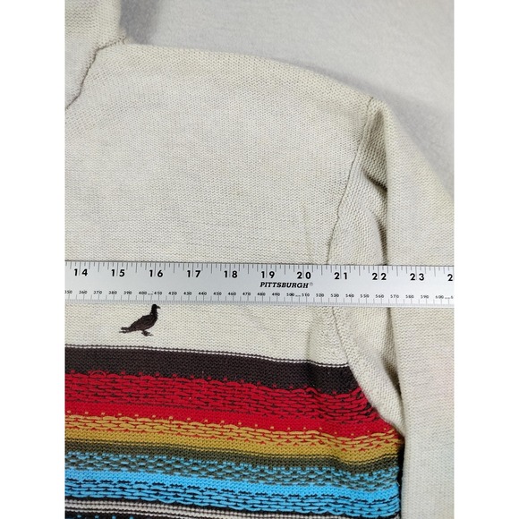 Jeff Staple Pigeon Sweater Mens 2XL Beige Hooded Striped Knit Casual Streetwear - Picture 12 of 14